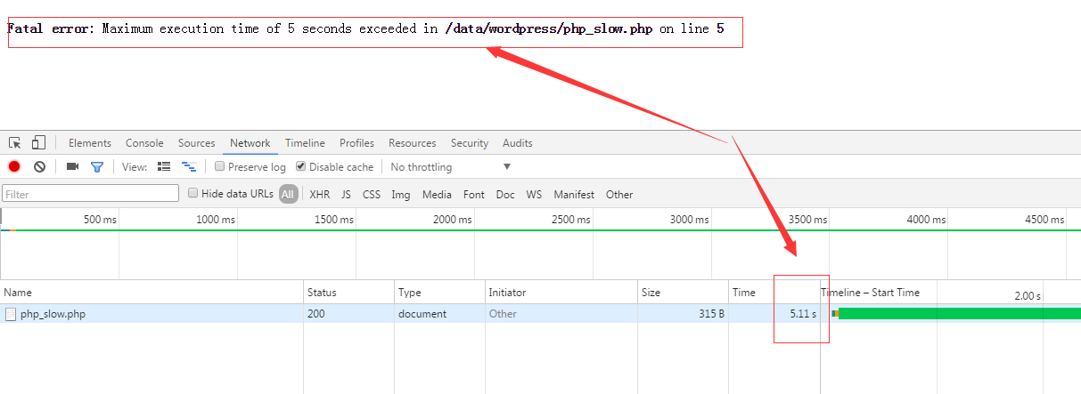 php执行后超时图片